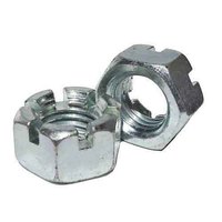 3/4"-10 Slotted Hex Nut, Grade 5, Coarse, Zinc